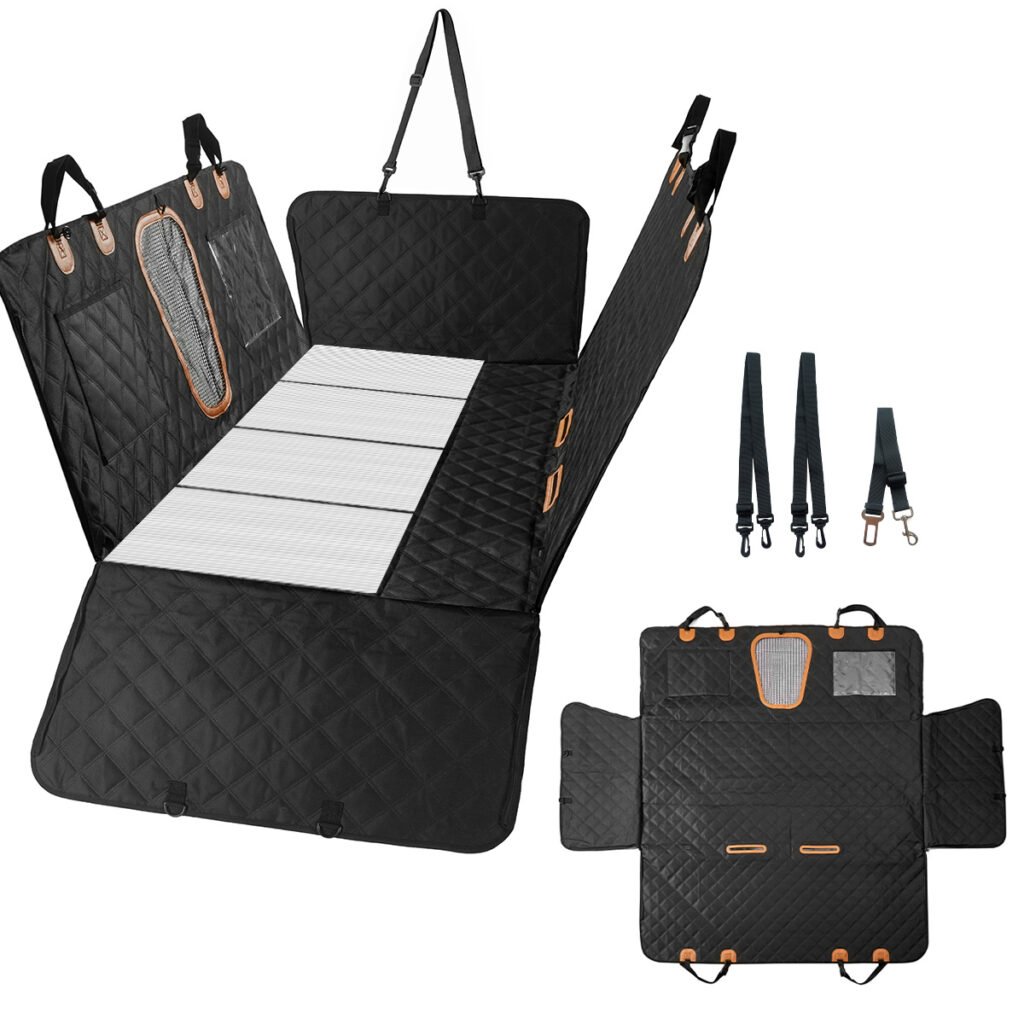 foldable hard bottom dog pet car seat cover